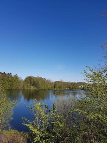 Sjöhuset med sjöutsikt och strandtomt